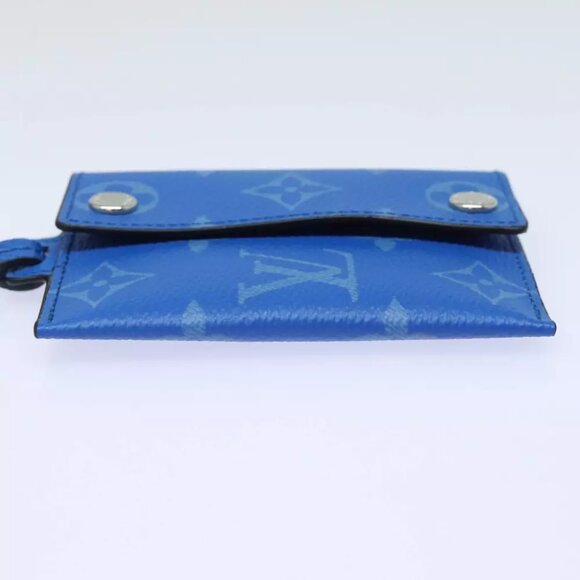 LOUIS VUITTON Monogram Pockets On Strap Card Case Blue - Picture 5 of 6